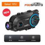 Bluetooth Motorcycle HD 4K Camera Recorder Motorbike Helmet Headset Intercom