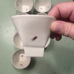 8 Handmade Postmodern porcelain Dessert  Tea Cups Stunning Signed 1983