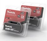 2x Genuine Makita 6ah 18v Power Tool Battery BL1860B 18V Li-lon Battery-black