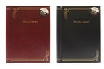 [Pack of 2] 8" x 6"  Photo Album Book Bound Self Adhesive 40 Pages - Red + Black