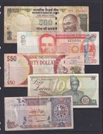 5 Worldwide Uncirculated to Circulated Banknotes - Countries as Shown (345)