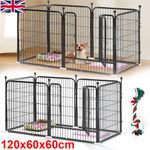 Dog Playpen Indoor Safe Play Dog Fence Heavy Duty Dog Pen for Small Medium Dogs