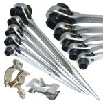 Ratchet Podger Scaffold  Spanner Steel Fence Stage Erecting Wrench Go Thru Studs