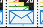2150 21.1c Envelopes #111121 blue line PS5 MNH