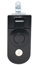 Locker Push Button Compression Latch / Lock (Black) - Horsebox / Truck / Trailer