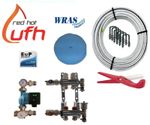 water underfloor heating 2 port 200m kit up to 40m2 with Digital A rated pump