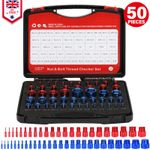 Thread Checker 50Pcs Nut and Bolt 27 Inch + 23 SAE MetricThread Identifier Gauge