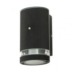 Litecraft Holme Up or Down Outdoor GU10 Wall Light With Photocell Sensor - Black
