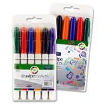 Dry Wipe White Board Markers Teacher School Office Multi Colour Pens 6 in Pack