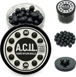Hard Nylon Balls Paintball 50 caliber f Target Practice - 50 pcs