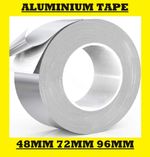 Aluminium Foil Tape Heat Insulation Silver Self Adhesive 50M
