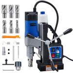 ZELCAN 1550W Magnetic Drill Press Portable 6 Bits Drilling Machine Rotating Base