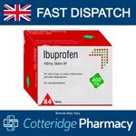 Ibuprofen 400mg Tablets Pain Relief Anti-Inflammatory 84 Headache Brand May Vary