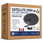 Satellite Dish Freesat Sky ZONE 1 Dish MK4 UK elliptical TRADE PACK OF 6