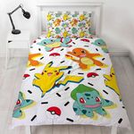 Pokemon Single Duvet Cover | Reversible Two Sided Fun Pokemon Bedding Pikachu