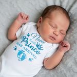 Baby vest 0-3 ' Little Prince has Arrived' Can be personalised with name