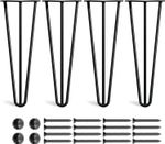 4x Hairpin Legs Hair Pin Legs Set for Furniture Bench Desk Table Metal Steel DIY