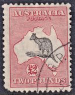 ROOS - £2 Black & Rose-Crimson (SMW) *USED* ACSC 57 (CV $1,200)