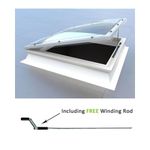 Mardome Polycarbonate Window Rooflight, Manual Opening Flat Roof Dome Skylight