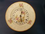French Made, Beautiful Vedette Ceramic Plate, Quartz Wall Clock