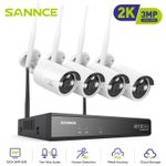 SANNCE Wireless 3MP WiFi Two-Way Audio CCTV Camera System Security 10CH 5MP NVR