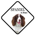 SPRINGER SPANIEL Dog On Board Car Sign With Sucker Sticker Decal