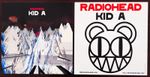 RADIOHEAD Kid A - 2 Double Sided 12x12 Record Store Promo POSTER/FLAT ©2000 RARE
