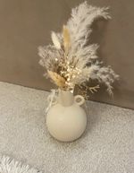 Campo Ceramic Beige Bud Vase with Handles, Matte Finish, Minimalist 11cm