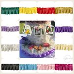 LEMON YELLOW Pre Pleated Ribbon - Funeral Tributes Florist edging 4 lengths