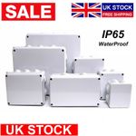 WATERPROOF JUNCTION BOX ENCLOSURE ABS PLASTIC IP65 GREY CCTV ELECTRIC CABLING