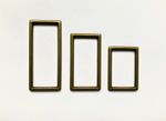 50mm 40mm 30mm Rectangle Rings Loops Metal Aged Brass Rectangular D Ring D55-B