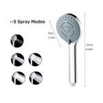 5 Modes Shower Head Set High Rainfall Massage Handheld Sprayer Nozzle Shower
