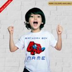Spiderman Personalised Birthday Kids T-Shirt Any Name Any Number Birthday Boy