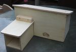 wooden hedgehog house home garden animal shelter  visiting hedgehog overwinter