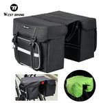 WEST BIKING Waterproof Bike Double Panniers Bag Bicycle Rack Pack Trunk Bag 25L