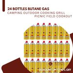 24x BUTANE GAS BOTTLES CANISTER FOR PORTABLE STOVE COOKER GRILL HEATER WEED WAND