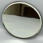 Round Antique Sorcerers Wall Mirror or Display Tray 1930s Small Bevelled Vintage