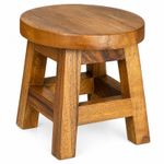 Wooden Small Step Stool – Heavy Duty Milking Stool, Plant Stand