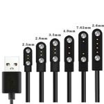 Universal Smart Watch Charging Cable 2/4Pin USB Data Magnetic Charger