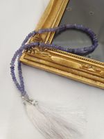 Natural Tanzanite Faceted Rondelle Bead Strand 30cm50ct A Grade Jewellery Making