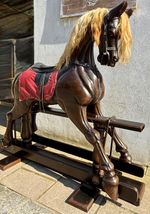 Antique Exquisite Hand-Carved Vintage Glider Rocking Horse. DELIVERY AVAILABLE