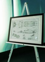 Alonso Autograph -  Rare Team Issue Aston Martin F1 Technical Drawing, Framed