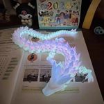 Divine Dragon Statue 3D Printed Night Light Sculpture Aquarium Bedroom Ornament*