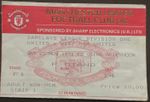 1991 Manchester United V West Ham Football  Match Ticket Stub