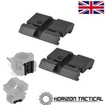 2x Snap in Rail Adapters 11mm Dovetail to 20mm Weaver Picatinny Converter Mount