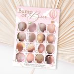 Baby Shower Game Bump or Beer Pink Girls Hot Air Balloon Theme Up and Away Belly