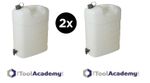 2 X Fluid Container Large  35 Litre * With Tap Polyethylene Water