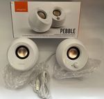 Creative Pebble (MF1680) Minimalist 2.0 Speakers - White - USB-Powered - PC AUX