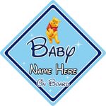 Baby On Board Car Sign - Disney Winnie The Pooh - Personalised 
