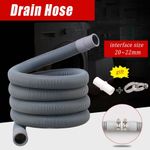 Universal Washing Machine Dishwasher Drain Waste Hose Extension Pipe Kit Tool